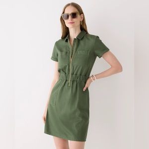 NWT JCrew Zip-front chino dress